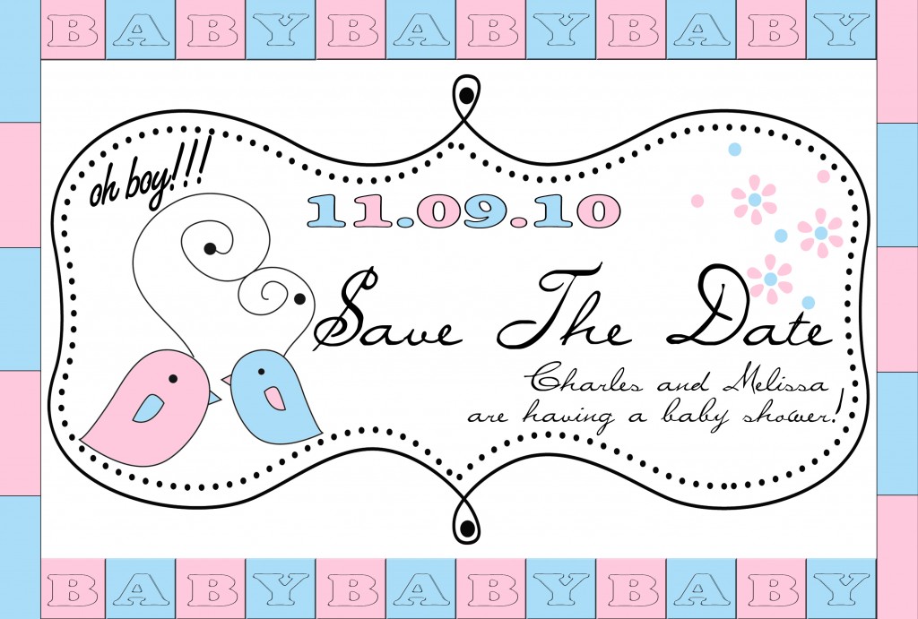 Save the Date for Melissa & Charles Baby Shower