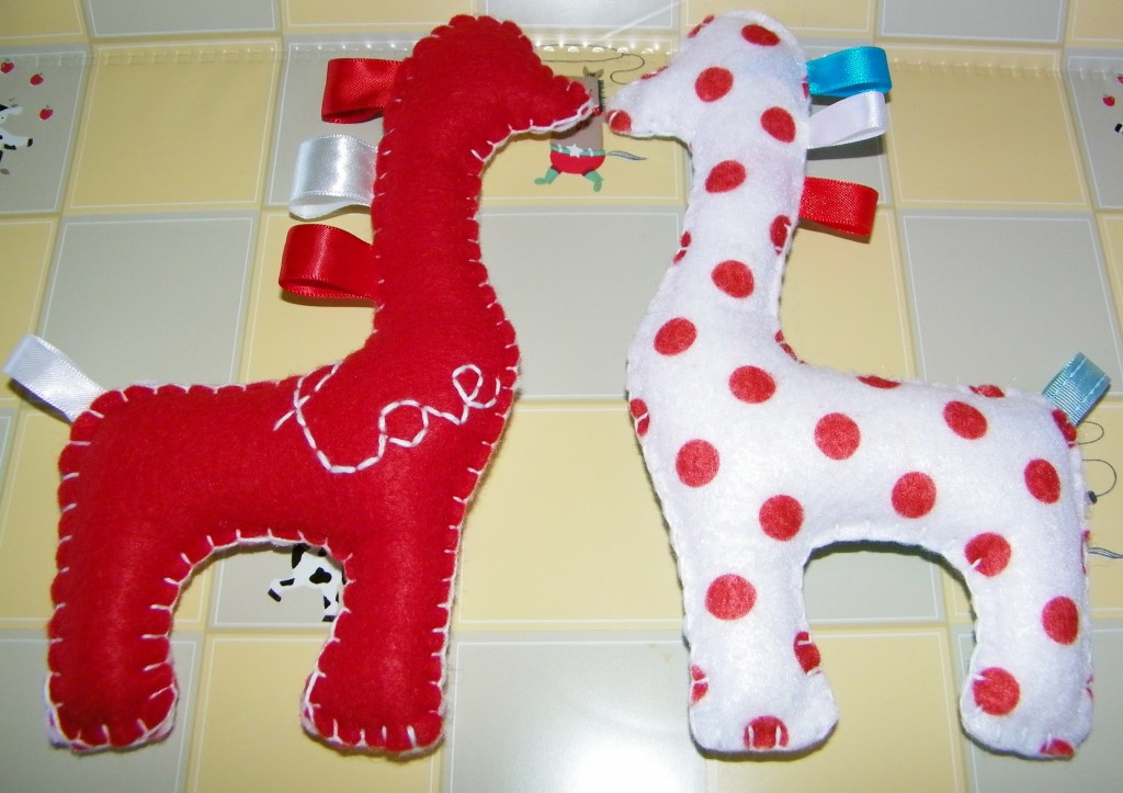 Baby Felt Toy Giraffes Made for Addison