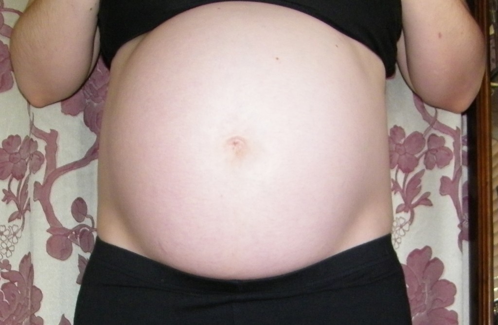 40 Week Baby Belly Photo - Front On