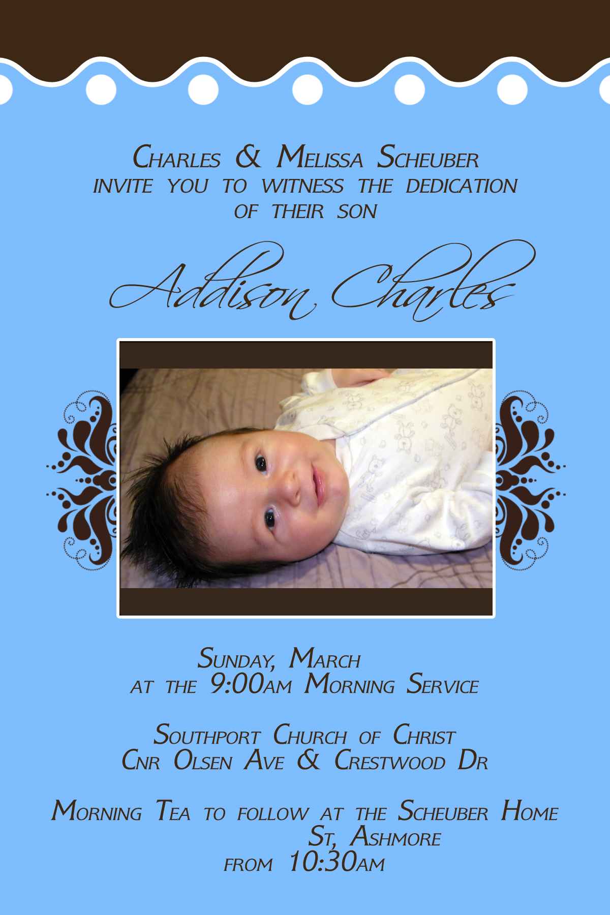 Dedication Invitations : Pregnancy Baby Child