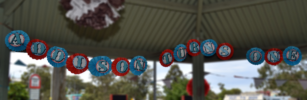 Paper Wheel Fan Birthday Banner